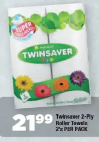 OK Foods Twinsaver 2-Ply Roller Towels offer