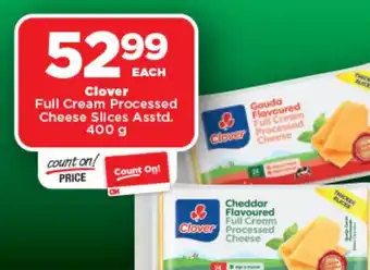 OK Foods Clover Full Cream Processed Cheese Slices Asstd. offer