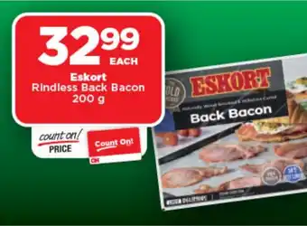 OK Foods Eskort Rindless Back Bacon offer