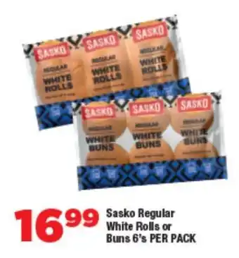 OK Foods Sasko Regular White Rolls or Buns offer