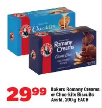 OK Foods Bakers Romany Creams or Choc-kits Biscuits Asstd. offer