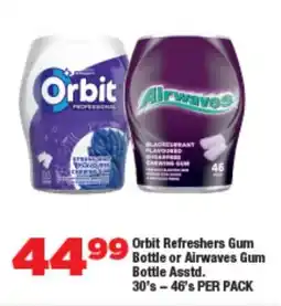 OK Foods Orbit Refreshers Gum Bottle or Airwaves Gum Bottle Asstd. offer