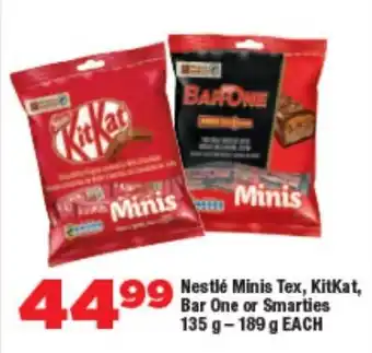 OK Foods Nestlé Minis Tex, KitKat, Bar One or Smarties offer