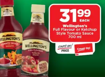 OK Foods Wellington's Full Flavour or Ketchup Style Tomato Sauce offer