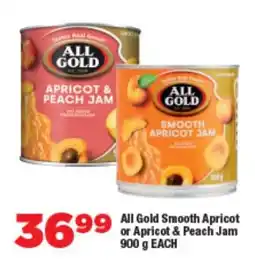 OK Foods All Gold Smooth Apricot or Apricot & Peach Jam offer