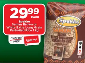 OK Foods Spekko Saman Brown or White Extra Long Grain Parboiled Rice offer