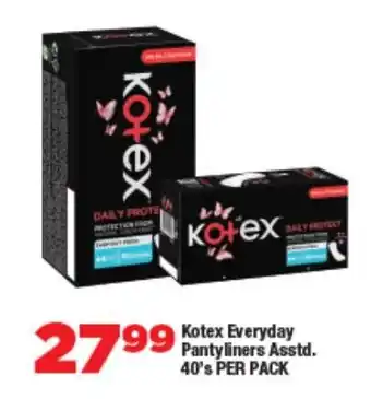 OK Foods Kotex Everyday Pantyliners Asstd. offer