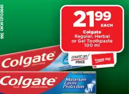 OK Foods Colgate Regular, Herbal or Gel Toothpaste offer