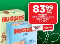 OK Foods Huggies Pure or Natural Care Baby Wipes offer