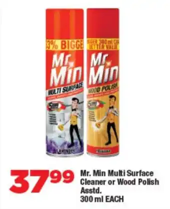 OK Foods Mr. Min Multi Surface Cleaner or Wood Polish Asstd. offer