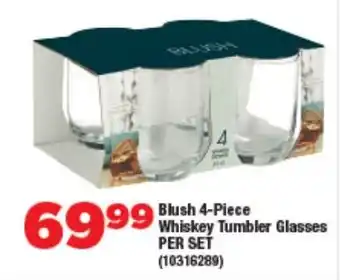 OK Foods Blush Whiskey Tumbler Glasses offer