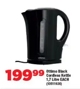 OK Foods Ottimo Black Cordless Kettle offer