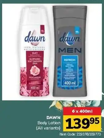 Jumbo DAWN Body Lotion offer