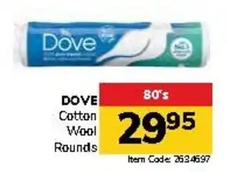 Jumbo DOVE Cotton Wool Rounds offer