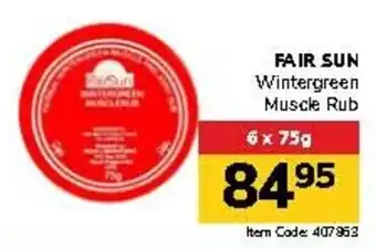 Jumbo FAIR SUN Wintergreen Muscle Rub offer