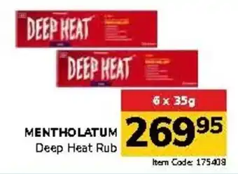 Jumbo MENTHOLATUM Deep Heat Rub offer