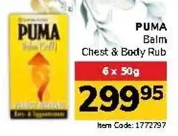 Jumbo PUMA Balm Chest & Body Rub offer