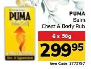 Jumbo PUMA Balm Chest & Body Rub offer