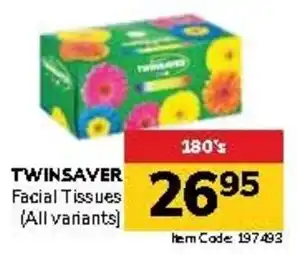 Jumbo TWINSAVER Facial Tissues offer