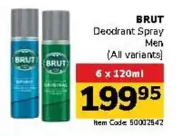 Jumbo BRUT Deodrant Spray Men offer