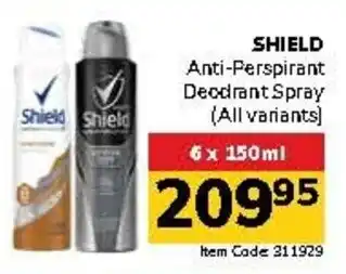 Jumbo SHIELD Anti-Perspirant Deodrant Spray offer