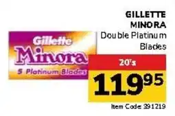 Jumbo GILLETTE MINORA Double Platinum Blades offer