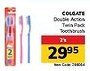 Jumbo COLGATE Double Action Twin Pack Toothbrush offer