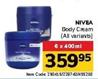 Jumbo NIVEA Body Cream offer