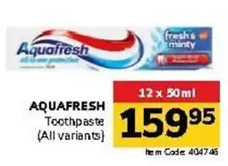 Jumbo AQUAFRESH Toothpaste offer