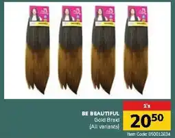 Jumbo BE BEAUTIFUL Gold Braid offer