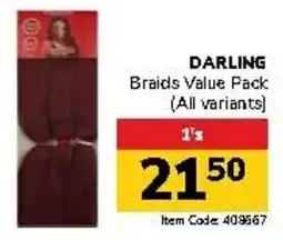 Jumbo DARLING Braids Value Pack offer