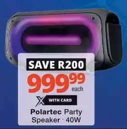 Checkers Hyper Polartec Party Speaker offer