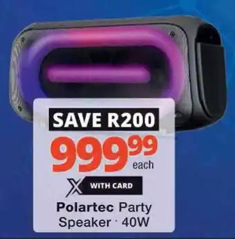 Checkers Hyper Polartec Party Speaker offer