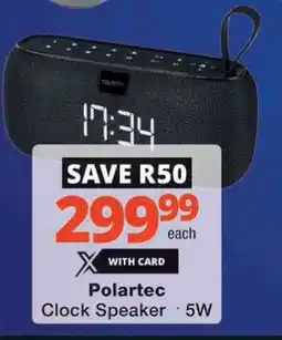 Checkers Hyper Polartec Clock Speaker offer