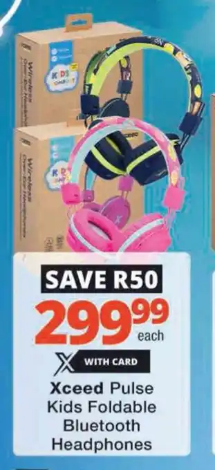 Checkers Hyper Xceed Pulse Kids Foldable Bluetooth Headphones offer