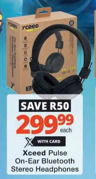 Checkers Hyper Xceed Pulse On-Ear Bluetooth Stereo Headphones offer