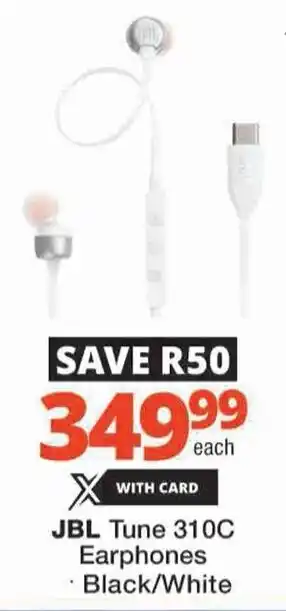 Checkers Hyper JBL Tune 310C Earphones offer