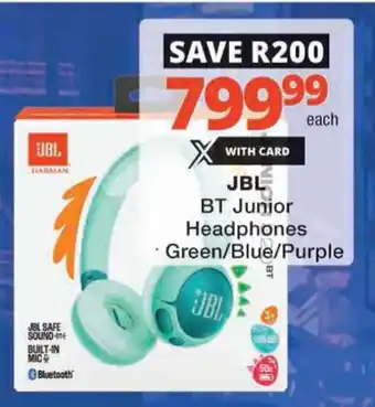 Checkers Hyper JBL BT Junior Headphones offer