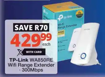 Checkers Hyper TP-Link WA850RE Wifi Range Extender offer