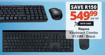 Checkers Hyper Rapoo Keyboard Combo 8110M offer