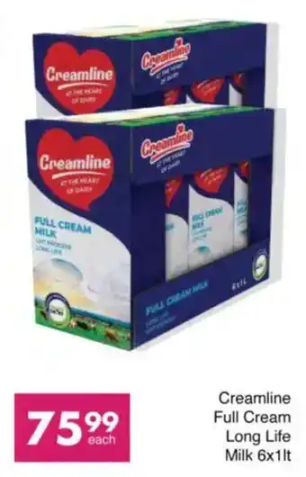 Save Creamline Full Cream Long Life Milk offer