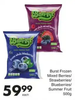 Save Burst Frozen Mixed Berries/ Strawberries/ Blueberries/ Summer Fruit offer