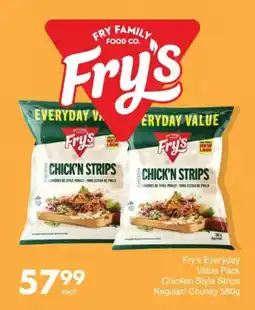 Save Fry's Everyday Value Pack Chicken Style Strips Regular/ Chunky offer