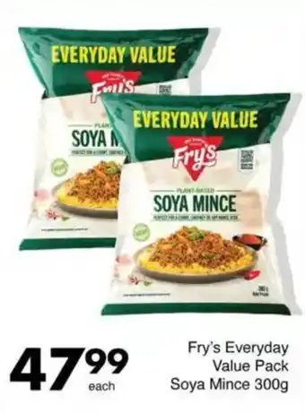 Save Fry's Everyday Value Pack Soya Mince offer