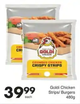 Save Goldi Chicken Strips/ Burgers offer