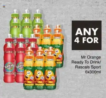 Save Mr Orange Ready To Drink/ Rascals Sport offer