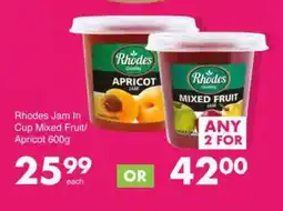 Save Rhodes Jam In Cup Mixed Fruit/ Apricot offer