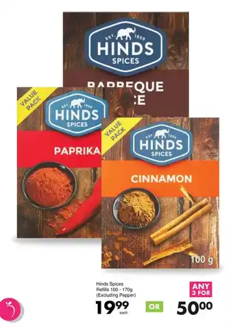 Save Hinds Spices Refills (Excluding Pepper) offer