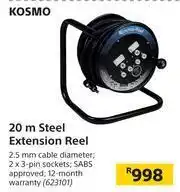 Builders Warehouse Kosmo 20m Steel Extension Reel offer