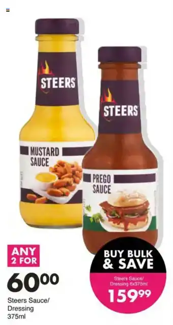 Save Steers Sauce/ Dressing offer